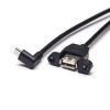 90 Dgree Micro USB Down Angle Masculino para USB A Feminino Straight OTG