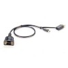 Bms Communication DB9 Male To RS232 Hybrid USB-C With USB-A Cable