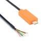 Monitor solar RS485 Serial USB C para cable de extremo de cable