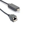 RS485 USB-C Macho a RJ45 Hembra Adaptador Ethernet Cable solar 1M