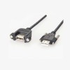 USB 2.0 A Male To B Female Thumbscrew Locking Cable