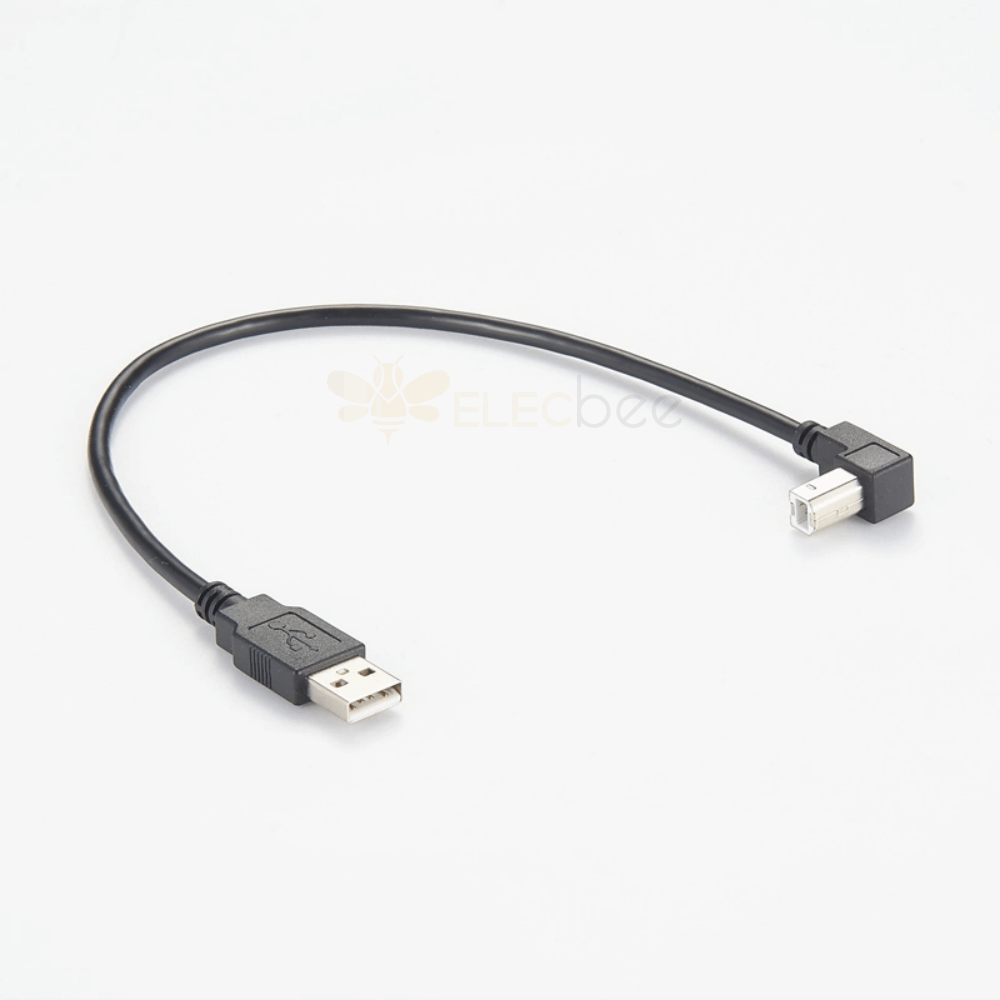 弯式type-A USB2.0转Type-B 线材0.1m
