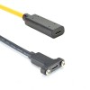USB C面板安装带螺钉转USB C 母转母线长1M