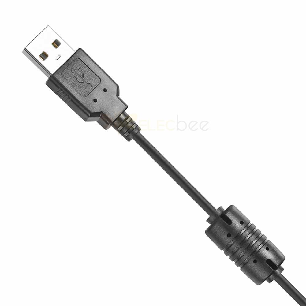 USB A to Quick Disconnect Headset Spliter Cable Compatible with Jabra U12 Training Cable