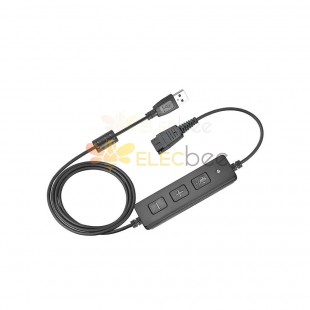 USB A からクイック切断ヘッドセット スプリッター ケーブル、Jabra U12 トレーニング ケーブルと互換性あり