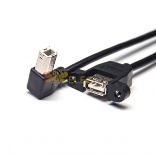 20pcs câble USB de type AB femelle à mâle câble OTG à 90 degrés