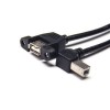 20pcs AB Type USB Cable Female to Male 90 Degree OTG Cable