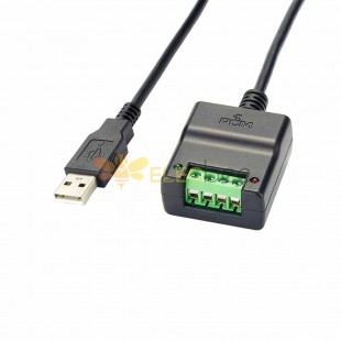 USB 转 RS422 RS485 接线端子串行连接线带FTDI芯片1.8m