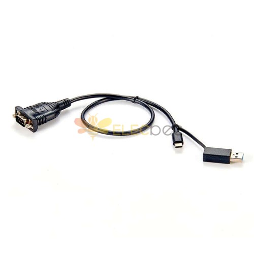 Bms Communication DB9 mâle vers RS232 hybride USB-C avec câble USB-A
