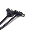 Cable Mini USB OTG Cable Left Angle Male to USB Type A Female 180 Degree