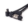 Kablo Mini USB OTG Kablo Sol Açı Erkek - USB Tip A Dişi 180 Derece