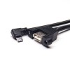 Cable USB OTG Micro USB Left Angle to USB A Straight Male to Female