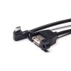 20pcs Cable USB OTG Micro USB Left Angle to USB A Straight Male to Female