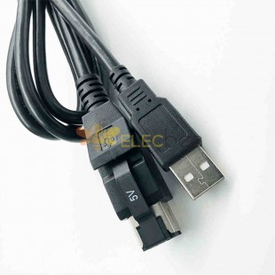 Compatible avec le câble d'alimentation de l'imprimante IBM 5 V 12 V 24 V alimenté USB vers USB 2.0 Type A mâle