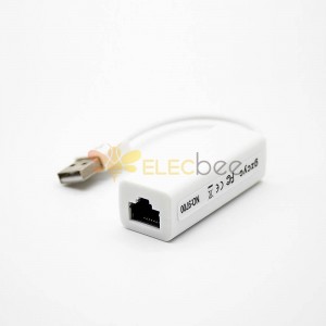 Разъем Pinout Male To RJ45 Female Straight White Ethernet Adapter
