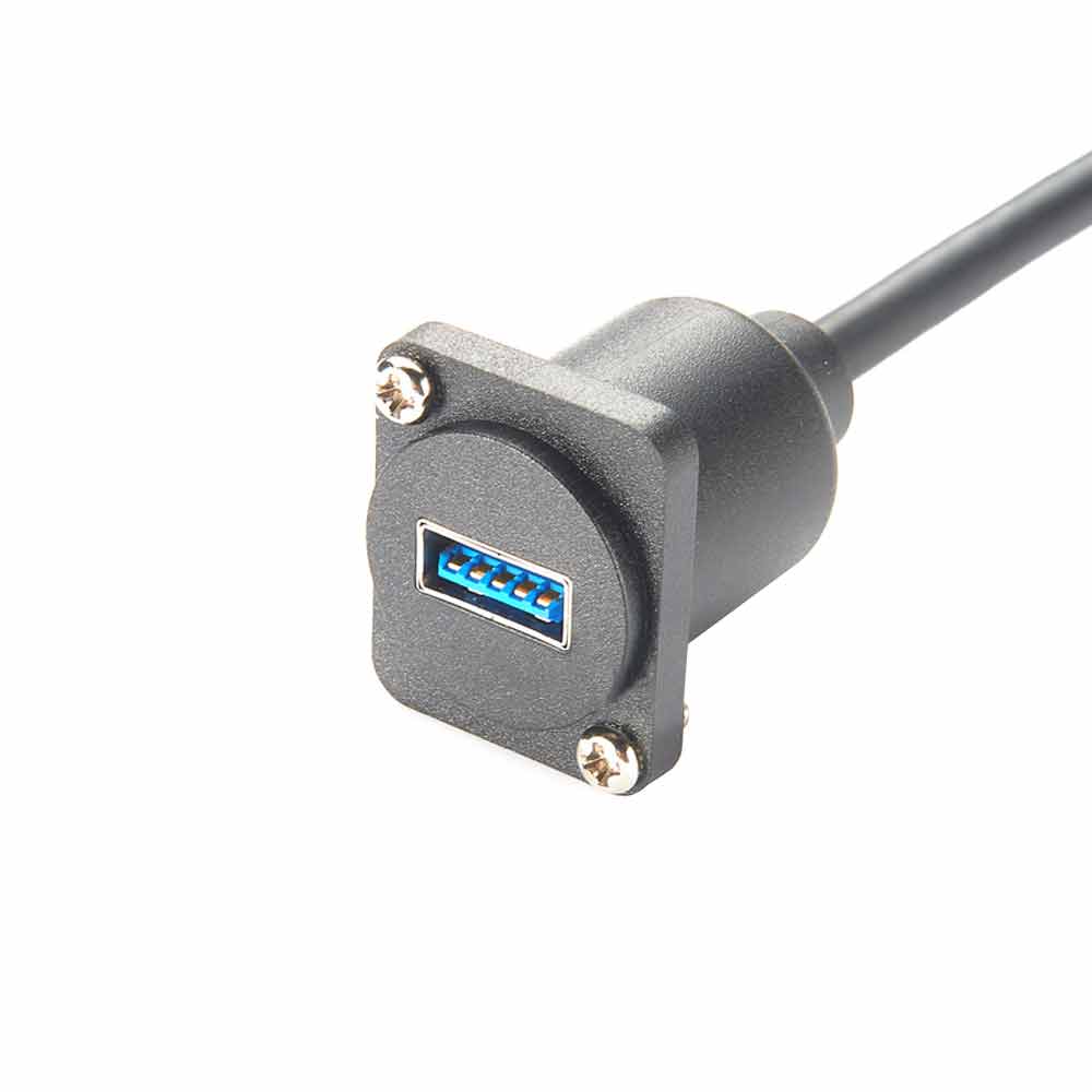 D type USB socket female to female connector panel mounting