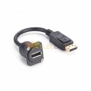 DisplayPort D-type Panel-Mount Extension Cable