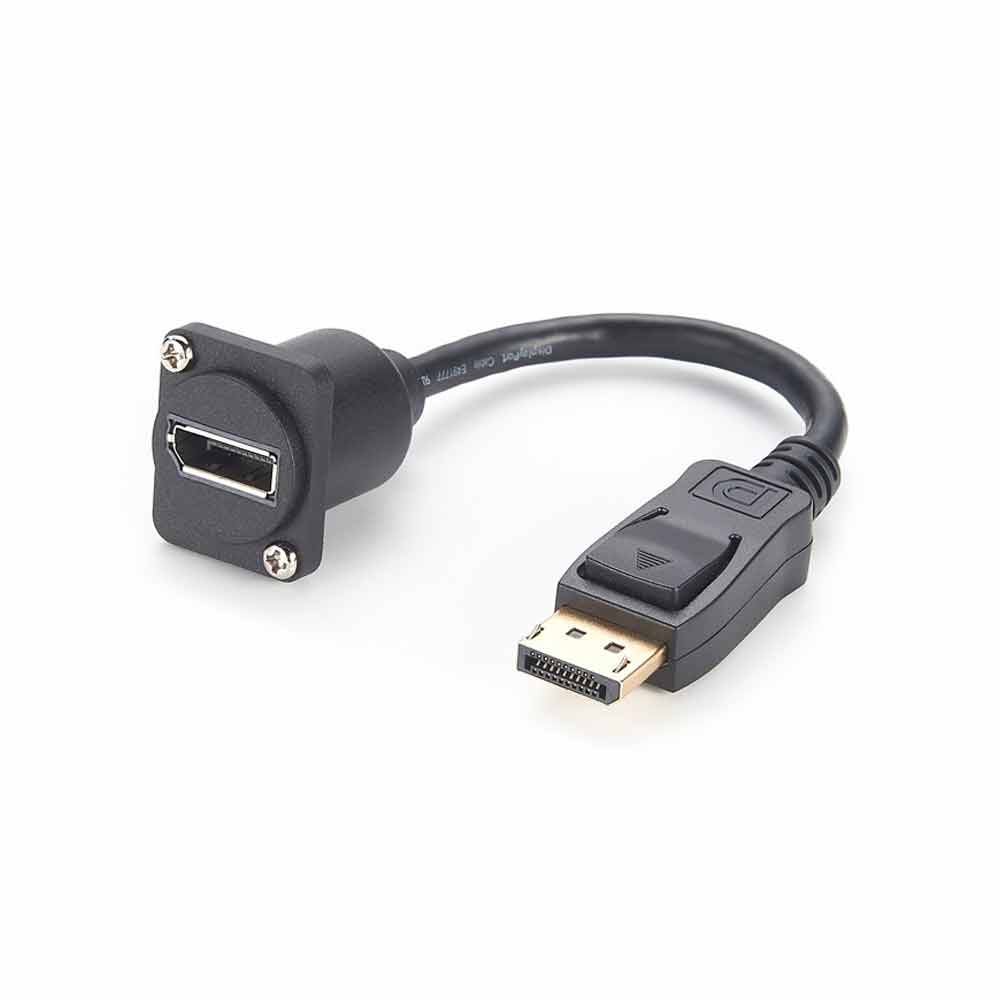 DisplayPort D-type Panel-Mount Extension Cable