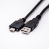 Double Male USB Cord Type A to Type C Straight Cable With Screw Fixation 1M