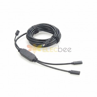 Активный удлинительный кабель с двумя портами USB Type-C и питанием