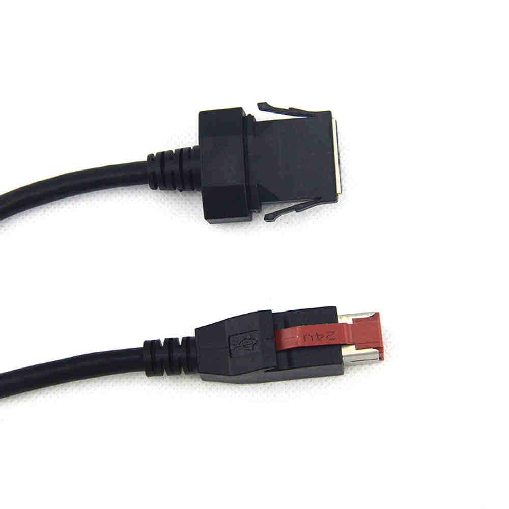 Epson IBM Barcode Printer POS Terminal Connection Cable POWERED USB 24V 5V 12V to 1*8