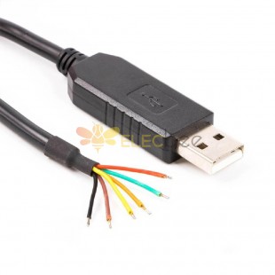Ftdi芯片USB 公Type-A转Ttl串口电缆线1.8m Ttl-232r-3V3-We