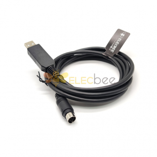 USB 转Mini DIN 8芯公线材1.8米