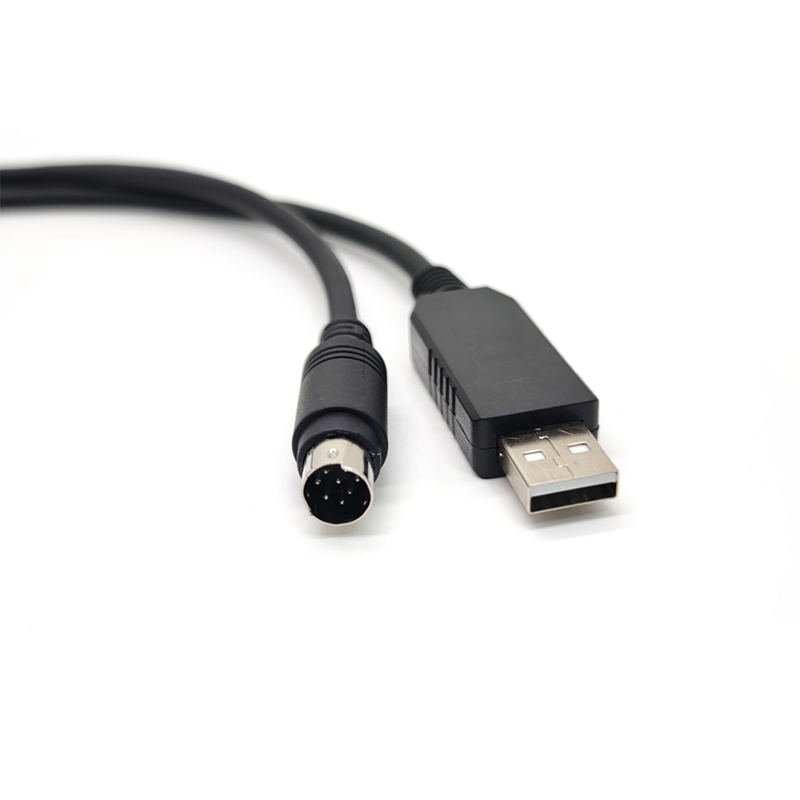 USB 转Mini DIN 8芯公线材1.8米