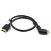 HDMI 2.0公头对弯式公头数字高清连接线60cm