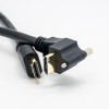 HDMI公头转公头电缆带螺丝固定直式转接弯式1/3/5米 1m