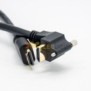 Cabos adaptador HDMI Masculino para Ângulo Reto para O Ângulo Reto Masculino com Parafusos 1/3/5 Metro