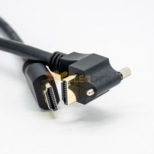 HDMI محول الكابلات ذكر إلى مستقيم إلى الزاوية اليمنى ذكر مع مسامير 1/3/5 متر 3m