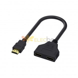 HDMI Cable 1080p 1-to-2 Male to Female 1.4 Version High-Definition Video Extension HDMI Distributor Adapter Cable