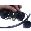 HDMI cable 19 Pin type A Female ip67 to male plug adapter cable ip67with Silicone soft cover