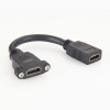 HDMI 母頭轉 HDMI 母頭面板安裝以太網適配器高速延長線 0.3米 28AWG 帶螺絲