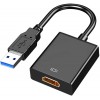 HDMI 轉USB 3.0 公頭數據線USB公轉HDMI母