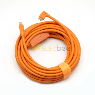 Высокоскоростной привязанный кабель для съемки USB Type-C на Micro B 5M