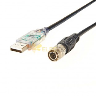 Hirose 6 Pin Male HR10A-7P-6P To USB Male Ftdi Download Cable
