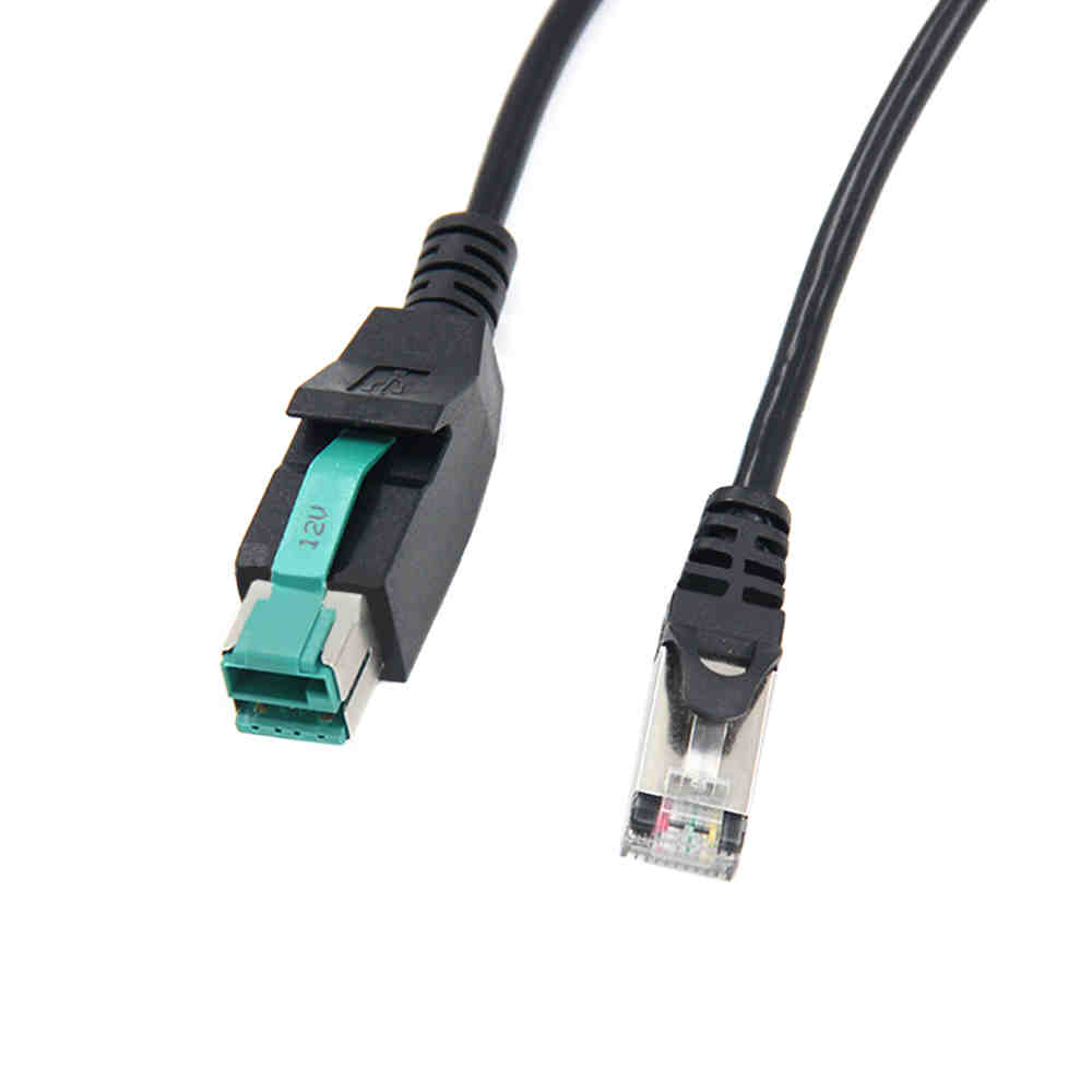 Cabo de impressora IBM Terminal POS e cabo de conexão HUB 12V POWER USB para RJ45 Crystal Head