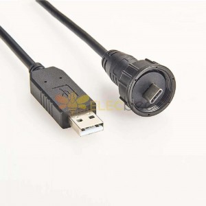 IP67 USB 3.1-Stecker Typ C auf USB 2.0-Stecker-Kabel, 1 m