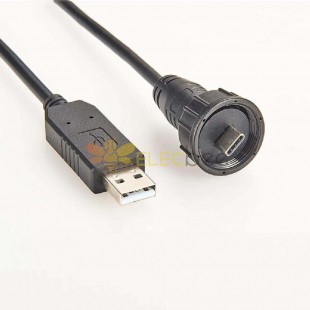 IP67 USB 3.1 Macho Tipo C para USB 2.0 Cabo Macho 1M