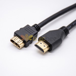 HDMI Stecker zu Buchse gerade Adapterkabel 1M