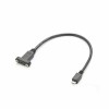 Micro B 轉 USB 3.1 C型母頭面板安裝螺絲鎖定線 30厘米