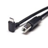 Micro USB Cable 90 Degree to USB B Male Straight 1M
