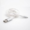 Micro USB Cable For Charging To Straight Male USB White Glow Line