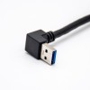 Micro USB Cable to Right angle USB Type A for Wire Cable 0.25m