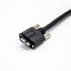 Micro USB Cable to USB Type B Straight Black Weave Line 0.25m