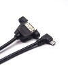 Micro USB Right Angle Male to USB A Straight Female OTG