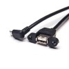 Micro USB Up Angle Male to Type A Female Straight OTG