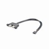 Panel Mount Dual USB 2.0 A Female to 9 Pin Header Connector Data Transfer Extension Cable Computer Data Cord 30cm